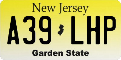 NJ license plate A39LHP