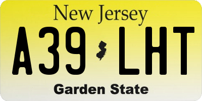 NJ license plate A39LHT