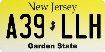 NJ license plate A39LLH