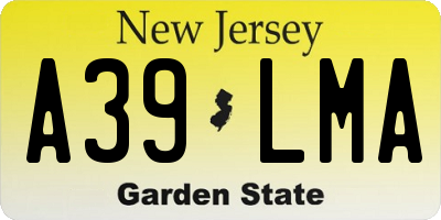 NJ license plate A39LMA