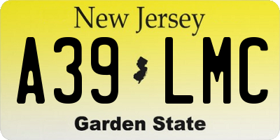 NJ license plate A39LMC