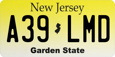 NJ license plate A39LMD