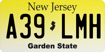 NJ license plate A39LMH