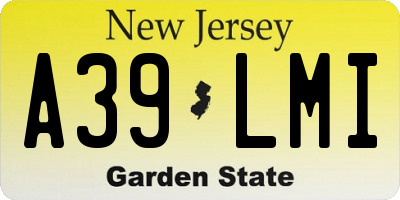 NJ license plate A39LMI