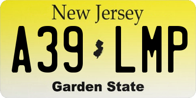 NJ license plate A39LMP