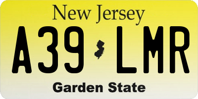NJ license plate A39LMR