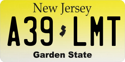 NJ license plate A39LMT