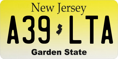 NJ license plate A39LTA