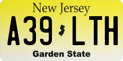 NJ license plate A39LTH