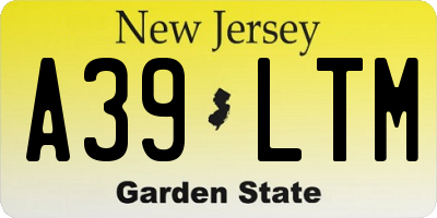 NJ license plate A39LTM