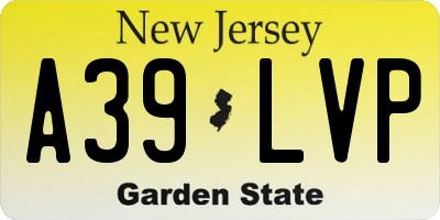 NJ license plate A39LVP