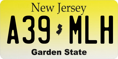 NJ license plate A39MLH