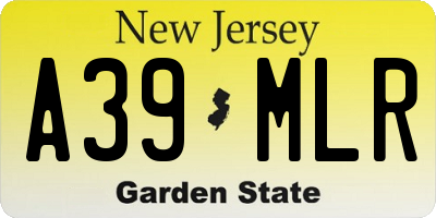 NJ license plate A39MLR