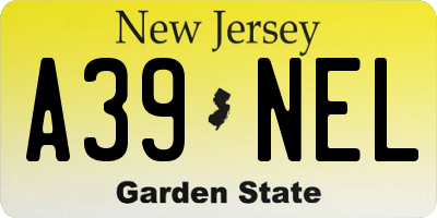NJ license plate A39NEL