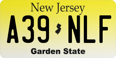 NJ license plate A39NLF
