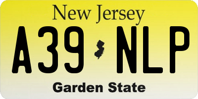 NJ license plate A39NLP