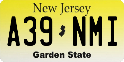 NJ license plate A39NMI