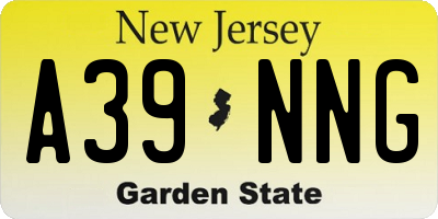 NJ license plate A39NNG