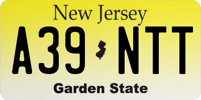 NJ license plate A39NTT