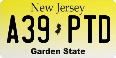 NJ license plate A39PTD
