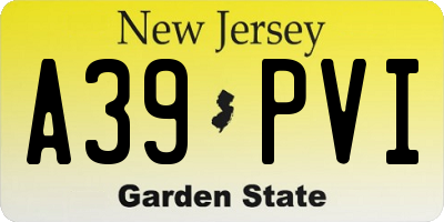 NJ license plate A39PVI