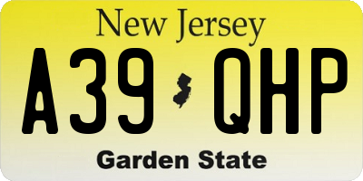 NJ license plate A39QHP