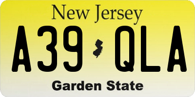 NJ license plate A39QLA