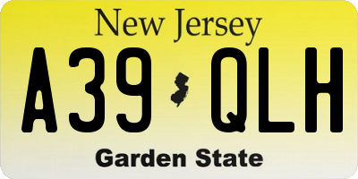 NJ license plate A39QLH