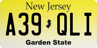 NJ license plate A39QLI