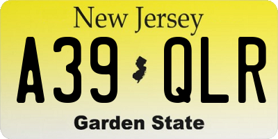 NJ license plate A39QLR