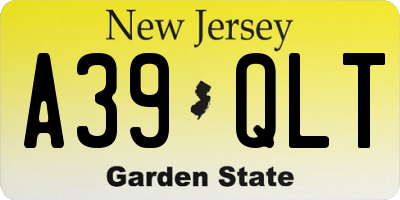 NJ license plate A39QLT