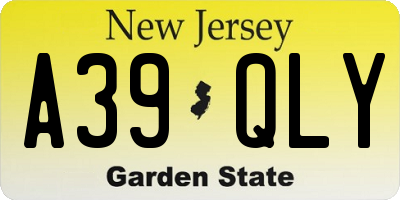 NJ license plate A39QLY