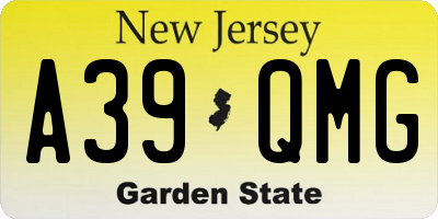 NJ license plate A39QMG