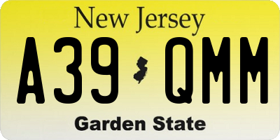 NJ license plate A39QMM