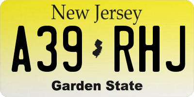 NJ license plate A39RHJ