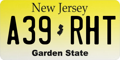 NJ license plate A39RHT