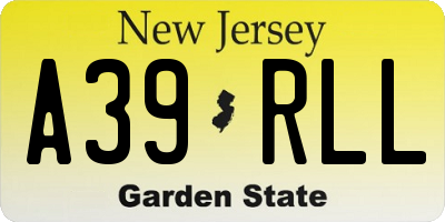 NJ license plate A39RLL