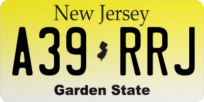NJ license plate A39RRJ