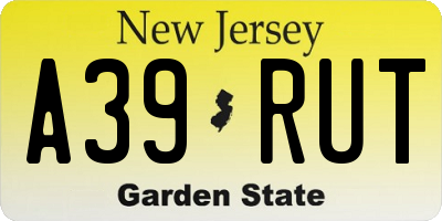 NJ license plate A39RUT