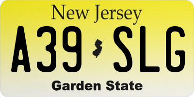 NJ license plate A39SLG