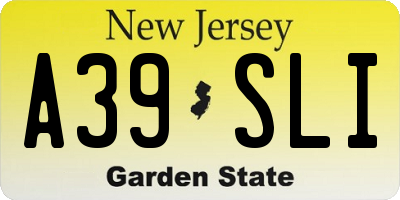 NJ license plate A39SLI