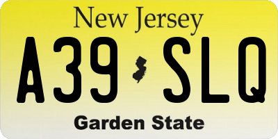 NJ license plate A39SLQ