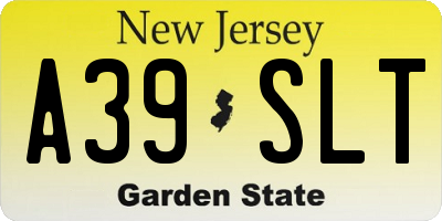 NJ license plate A39SLT