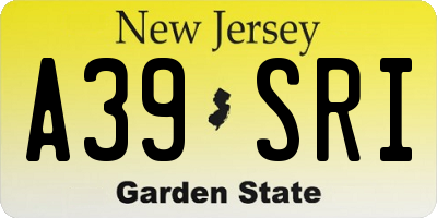 NJ license plate A39SRI