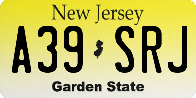 NJ license plate A39SRJ