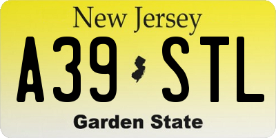 NJ license plate A39STL