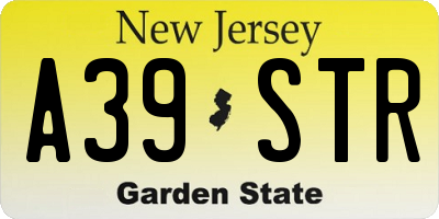 NJ license plate A39STR