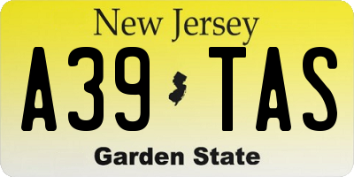 NJ license plate A39TAS