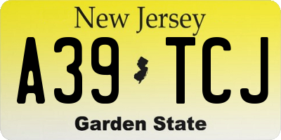 NJ license plate A39TCJ