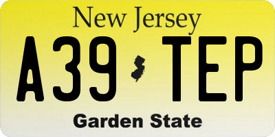 NJ license plate A39TEP